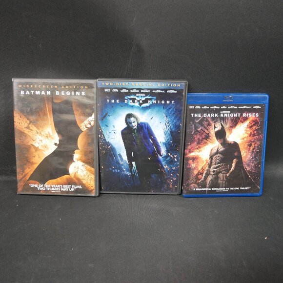Warner Bros. Other - Christopher Nolan Dark Knight Trilogy Movies Collection 2 Dvds & 1 Blu Ray
